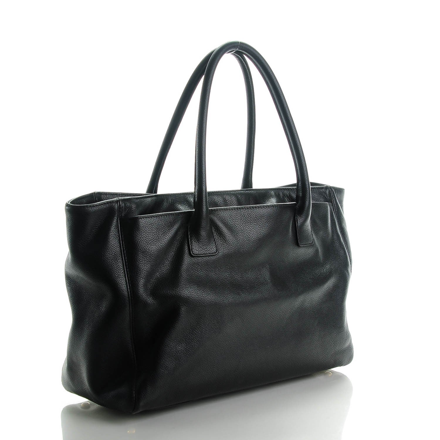 Chanel Calfskin Cerf Executive Shopper Tote Black 3 of 8