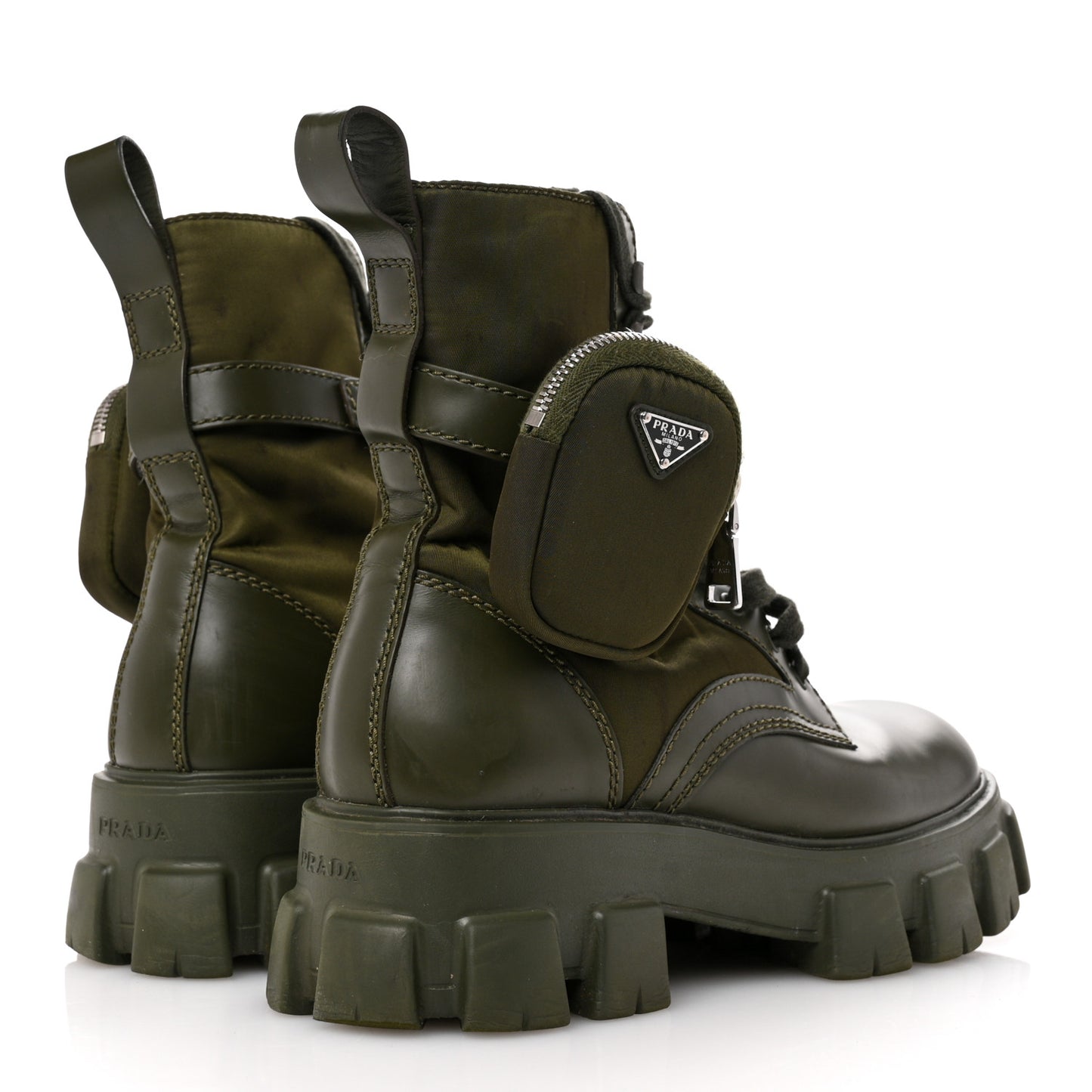 Spazzolato Rois Re-Nylon Metal Triangle Logo Mens Monolith Pouch Pocket 55mm Boots 8 Militare