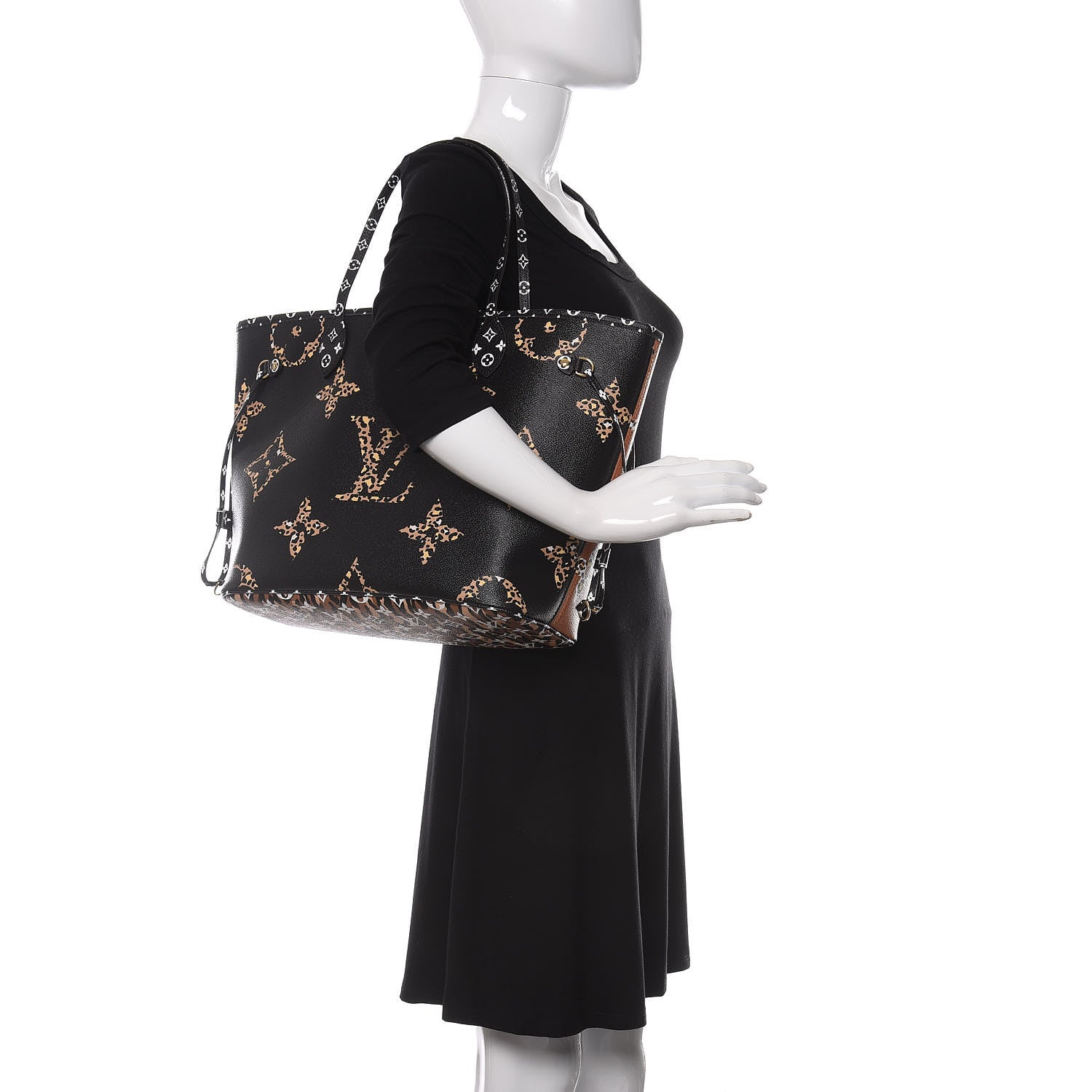 Louis Vuitton Monogram Giant Jungle Neverfull MM Black 2 of 10