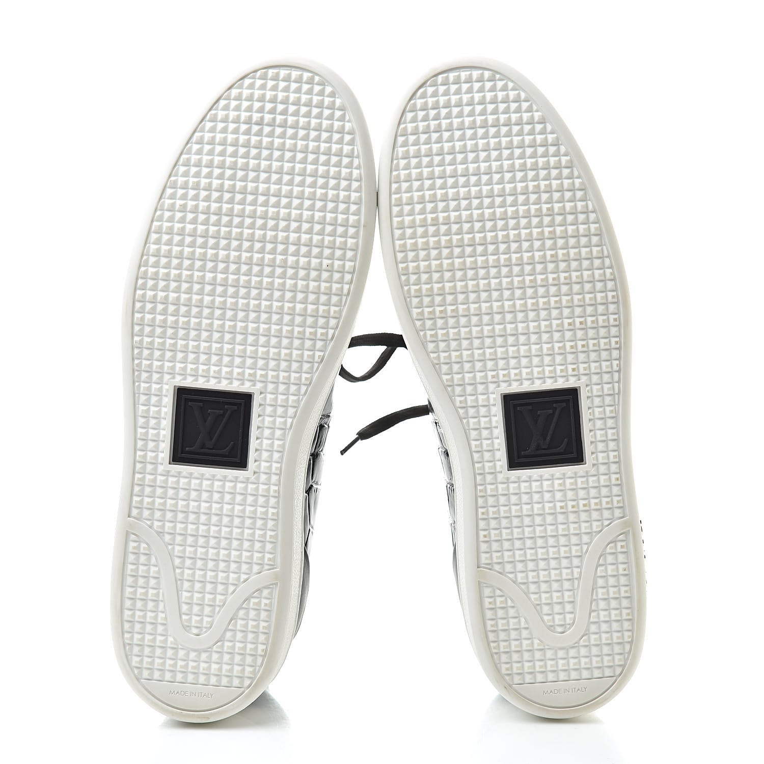 Louis Vuitton Calfskin Crocodile Embossed Frontrow Sneakers 39 Black 5 of 9