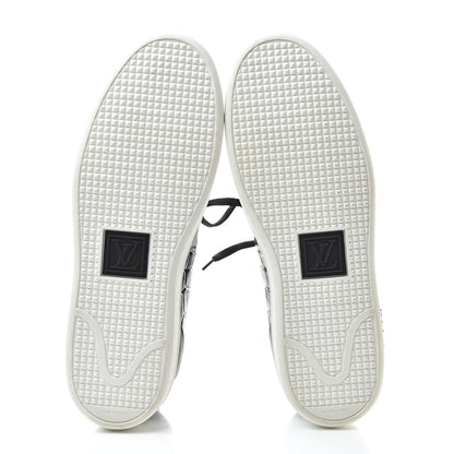 Louis Vuitton Calfskin Crocodile Embossed Frontrow Sneakers 39 Black 5 of 9