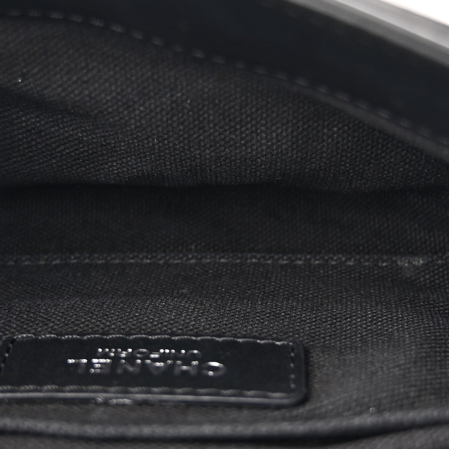 Calfskin Quilted CC Uniform Flap Belt Bag Black