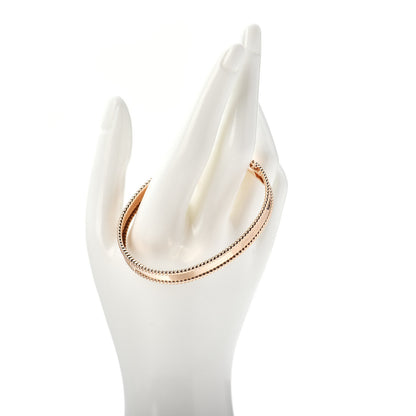 Van Cleef & Arpels 18K Rose Gold Perlee Signature Bangle Bracelet L 2 of 5