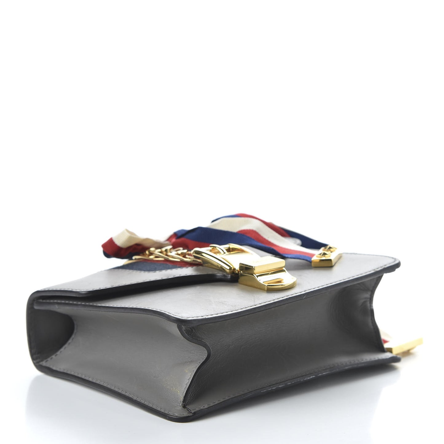 Calfskin Mini Sylvie Chain Shoulder Bag Deep Grey