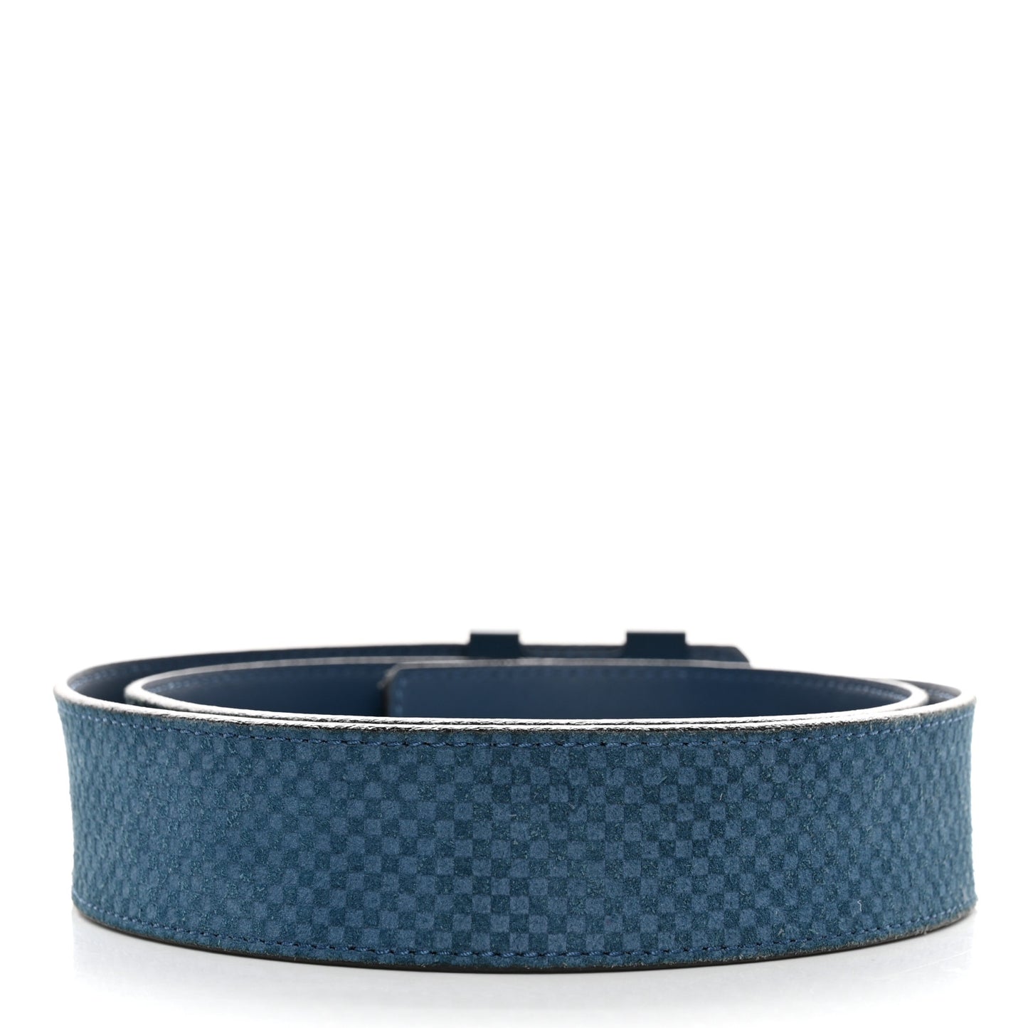Suede Calfskin Mini Damier 40mm LV Initiales Belt 90 36 Blue