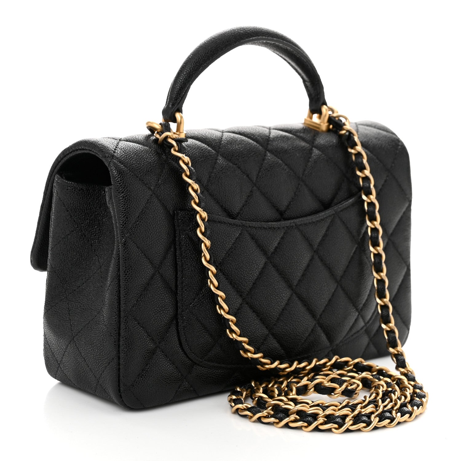 Chanel Caviar Quilted Mini Top Handle Rectangular Flap Black 3 of 11