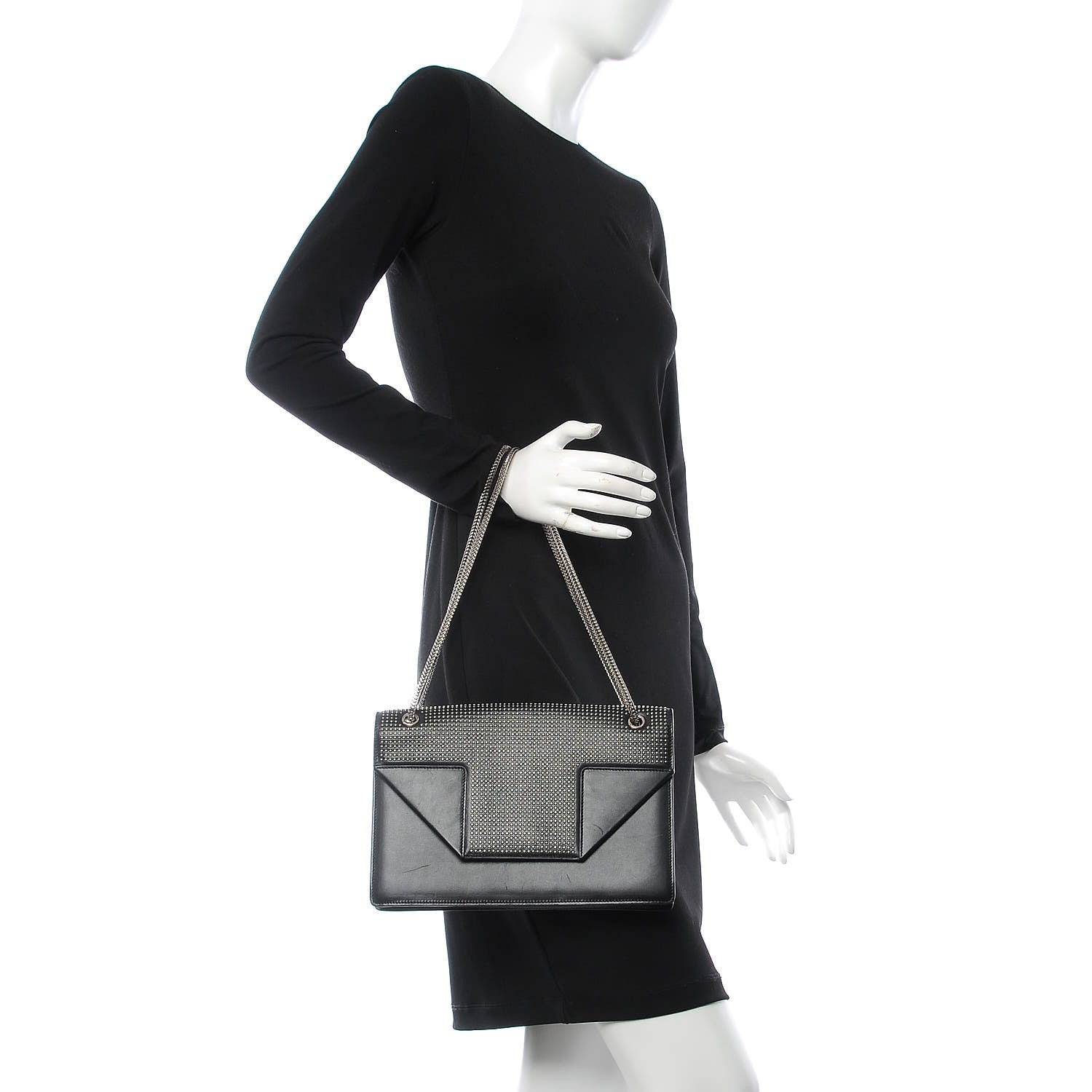 Saint Laurent Calfskin Studded Medium Betty Black 3 of 15