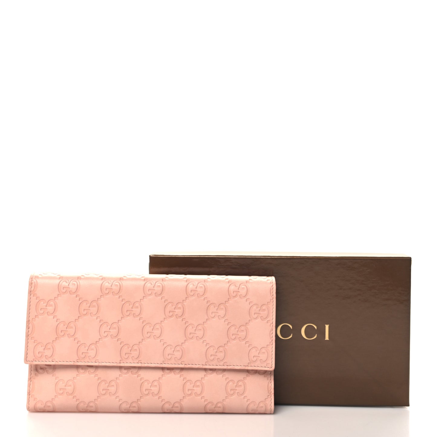 Guccissima Continental Flap Wallet Pink