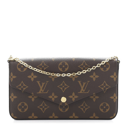 Louis Vuitton Monogram Pochette Felicie Chain Wallet Fuchsia 1 of 13