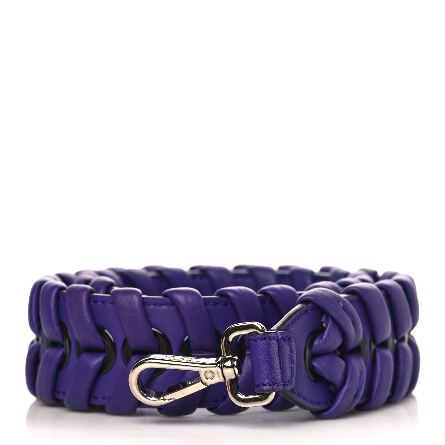 Fendi Vitello Baltico Shiny Nappa Lace Up Strap You Purple Rain 1 of 3