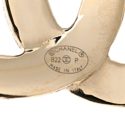 Chanel Metal CC Heart Coco In Love Hoop Earrings Gold 4 of 6