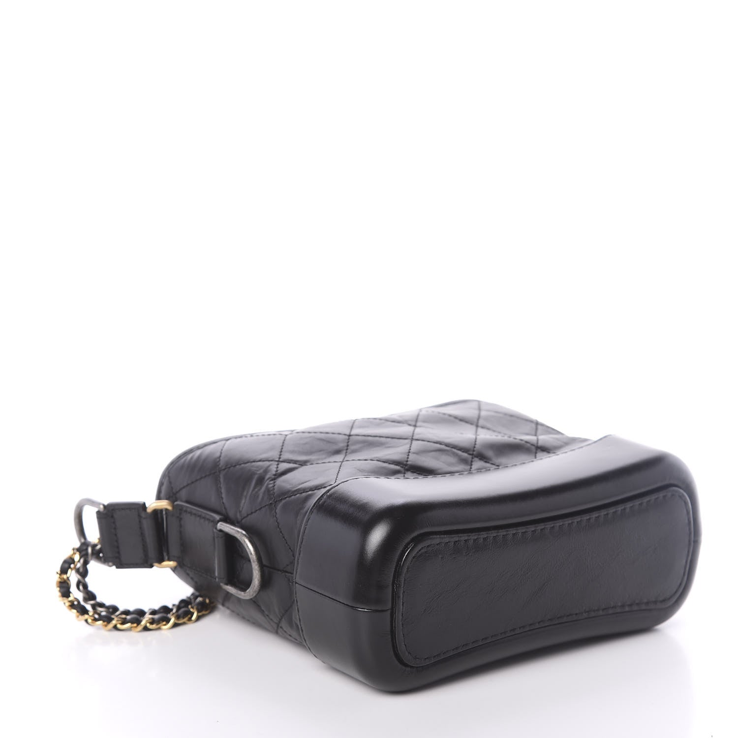 Chanel Aged Calfskin Quilted Small Gabrielle Hobo Black 5 of 11