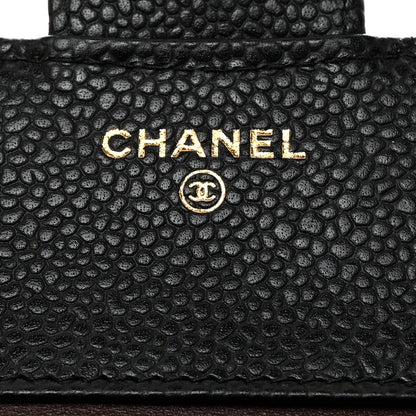 Chanel Caviar Quilted Compact Flap Wallet Black 6 of 8