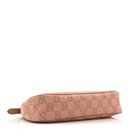 Gucci Monogram Textured Dollar Calfskin Small Ophidia Hobo Cloche Rose Pink 4 of 11