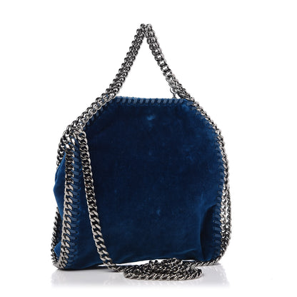 Stella McCartney Velvet Tiny Falabella Tote Blue 3 of 9