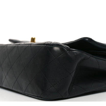 Chanel Lambskin Quilted Medium Double Flap Black 10 of 11