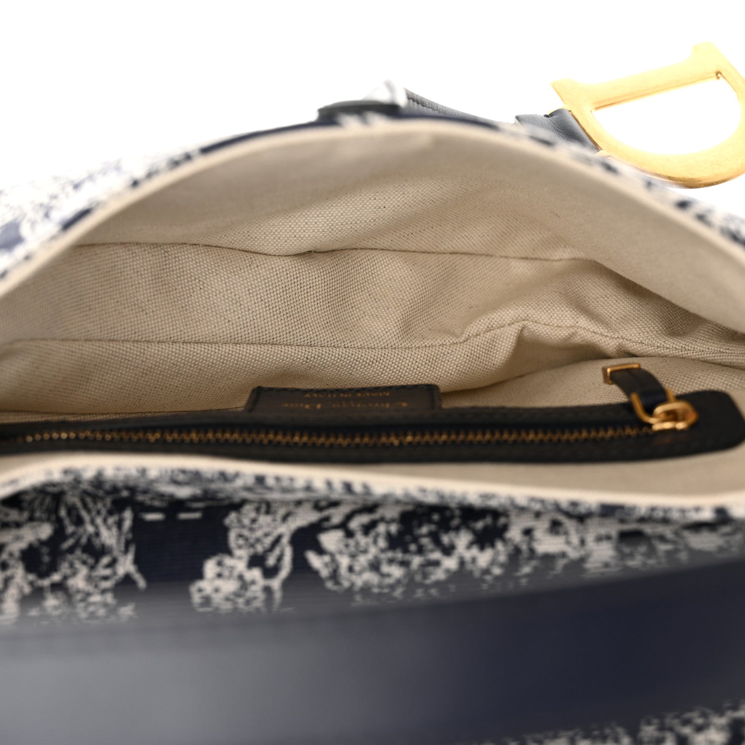 Christian Dior Canvas Embroidered Dioriviera Saddle Bag Blue 5 of 11