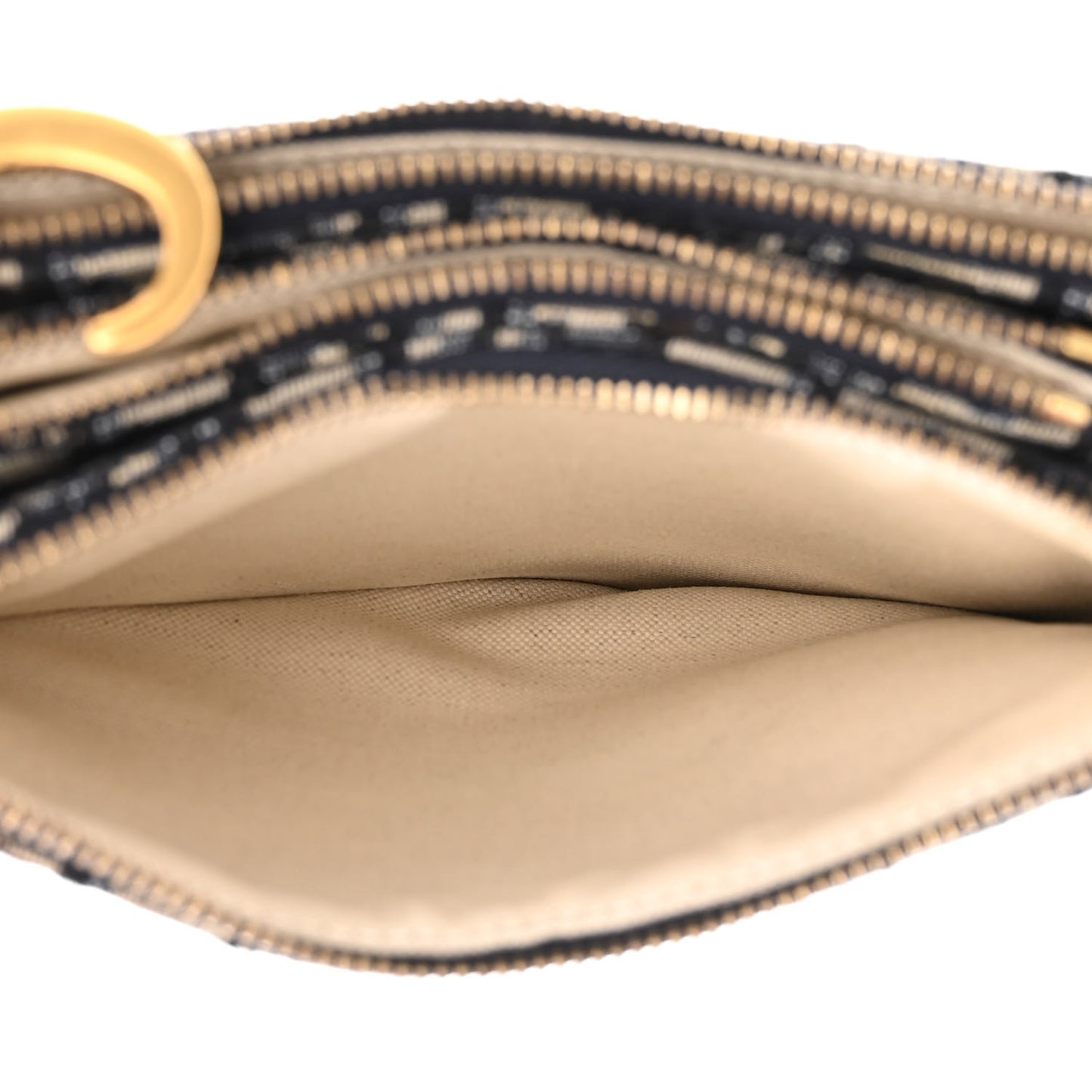 Oblique Saddle Pouch With Strap Navy Blue
