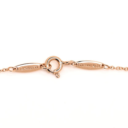 Tiffany 18K Rose Gold Diamond .25ct Elsa Peretti Diamonds by the Yard Pendant Necklace 8 of 12