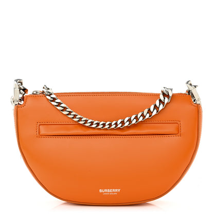 Burberry Calfskin Small Olympia Chain Shoulder Bag Orange 1 of 12