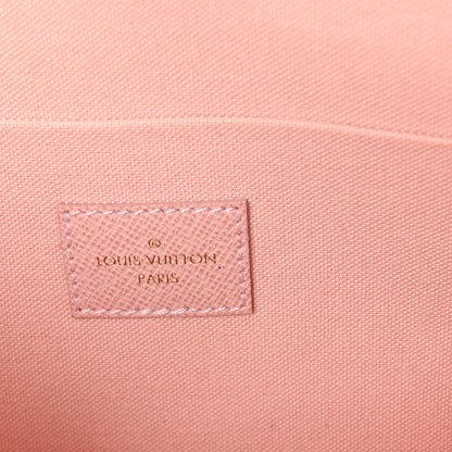 Louis Vuitton Damier Azur Pochette Felicie Chain Wallet Rose Ballerine 7 of 11