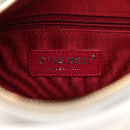 Chanel Aged Calfskin Quilted Small Gabrielle Hobo White 6 of 13
