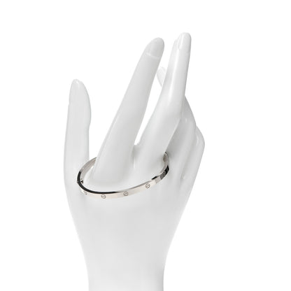 Cartier 18K White Gold Small LOVE Bracelet 16 2 of 6