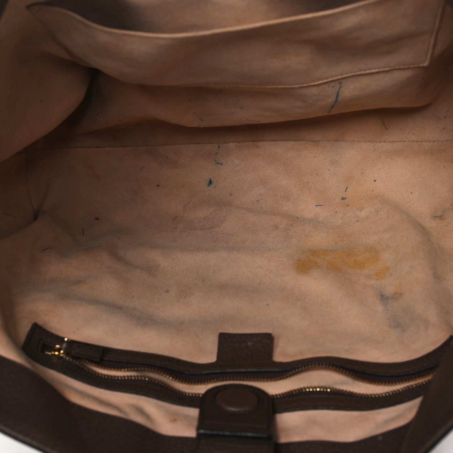 GG Supreme Monogram Medium Ophidia Shopping Tote Brown