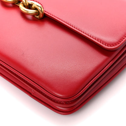 Saint Laurent Smooth Calfskin Le Maillon Satchel Rouge Eros 11 of 12