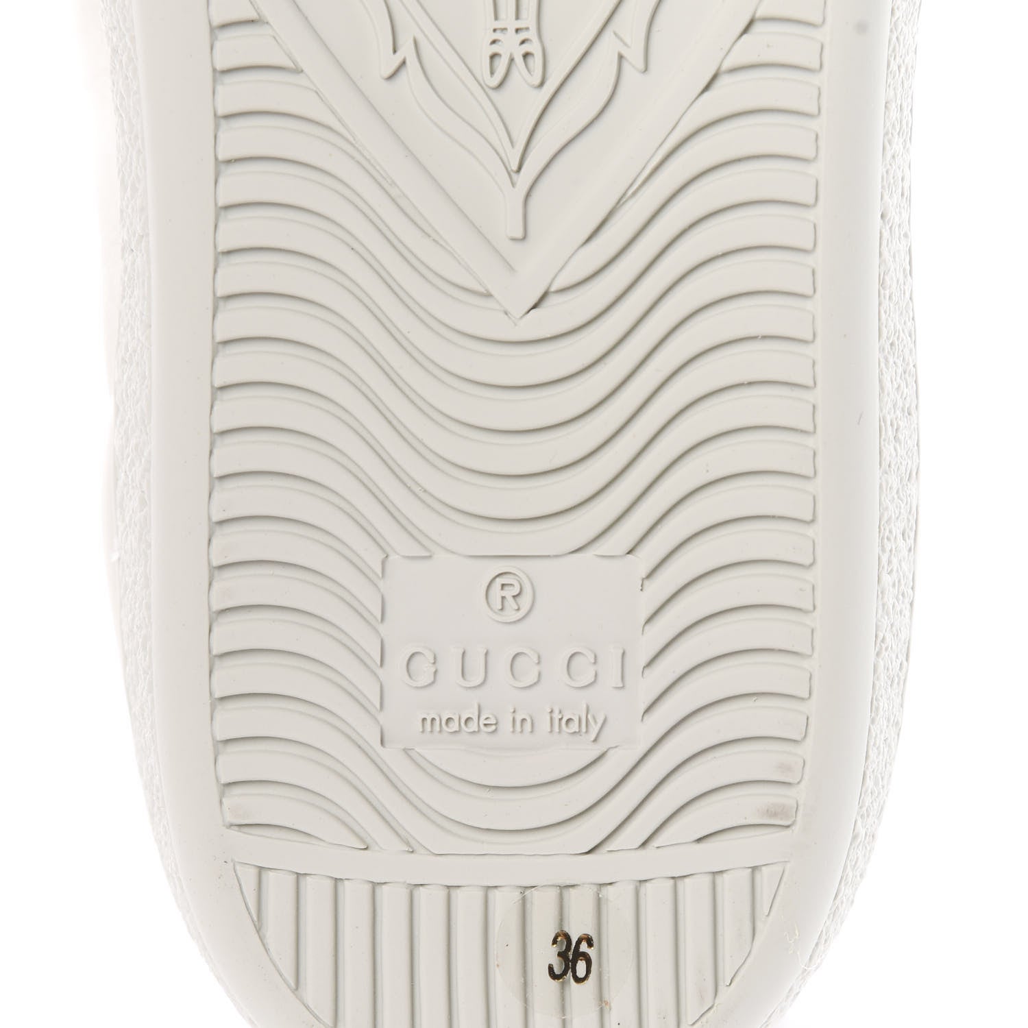 Gucci Calfskin Stripe Womens New Ace Sneakers 36 New Mystic White Ecru Red Flame 7 of 9