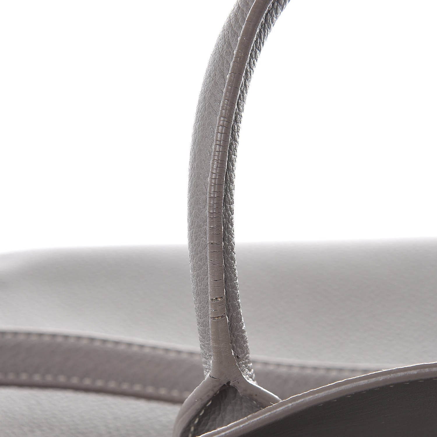 Saint Laurent Grained Calfskin Topstich Baby Sac De Jour Grey 14 of 15