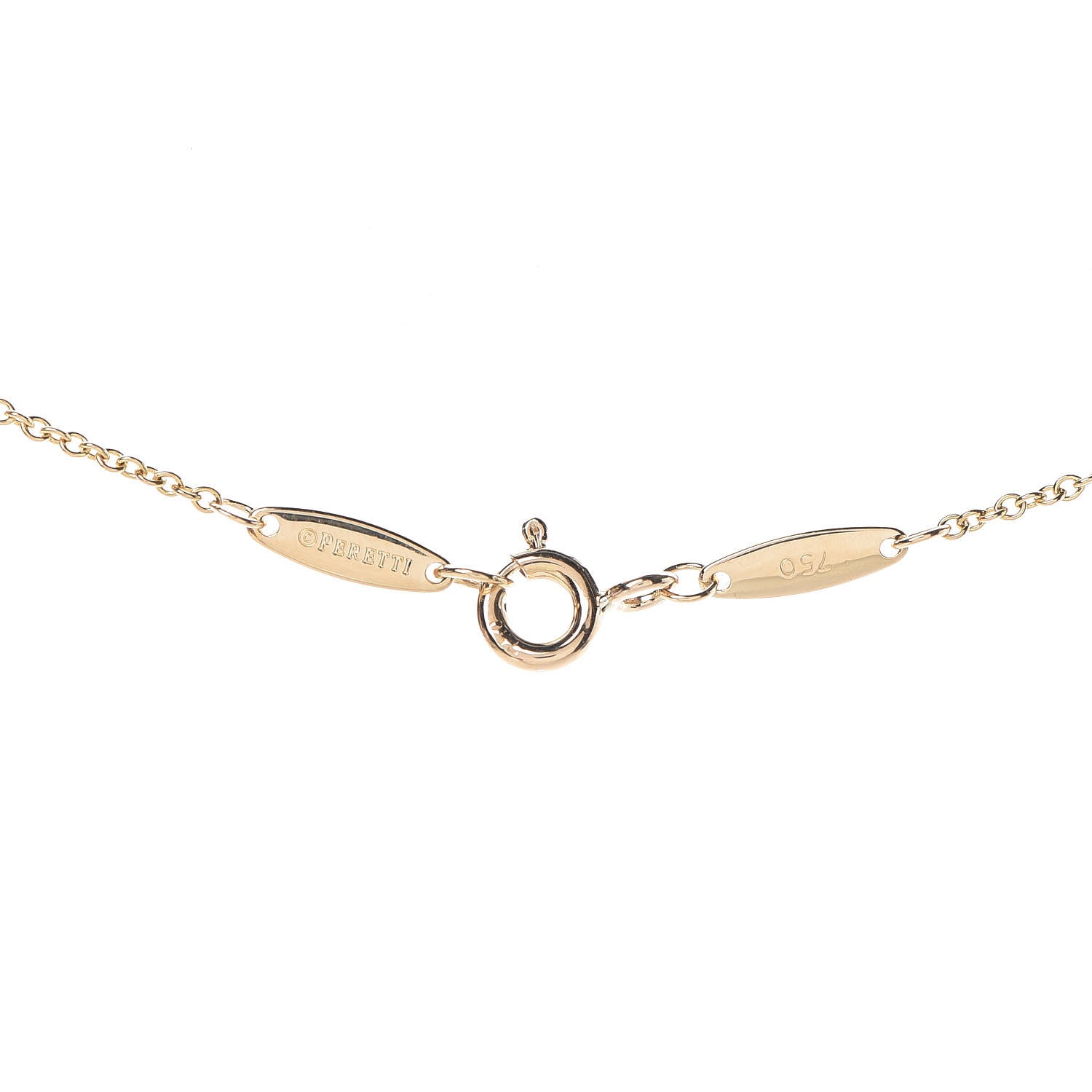 Tiffany 18K Yellow Gold Diamond .14ct Elsa Peretti Diamonds by the Yard Pendant Necklace 4 of 4