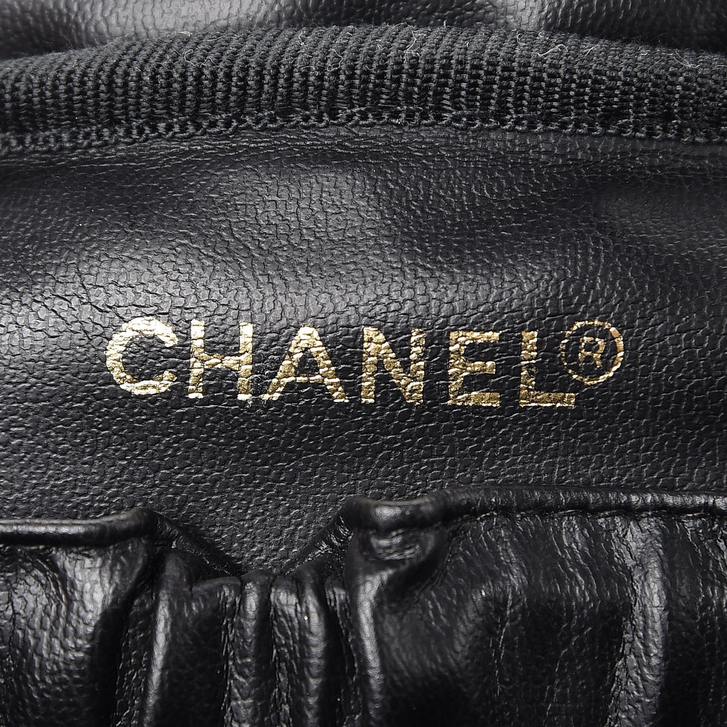 Lambskin Quilted Vanity Cosmetic Case Black
