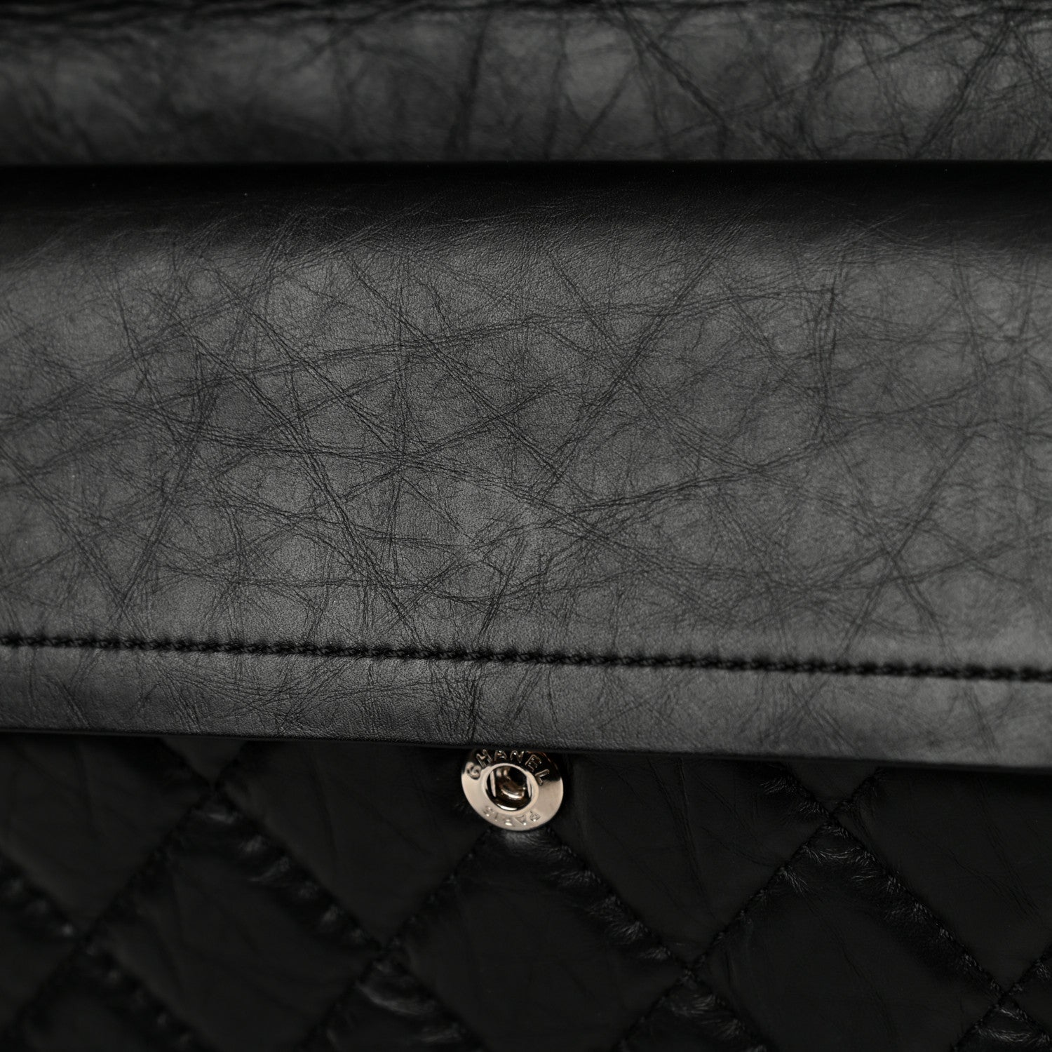 Chanel Aged Calfskin Quilted 2.55 Reissue 226 Flap Black 12 of 14