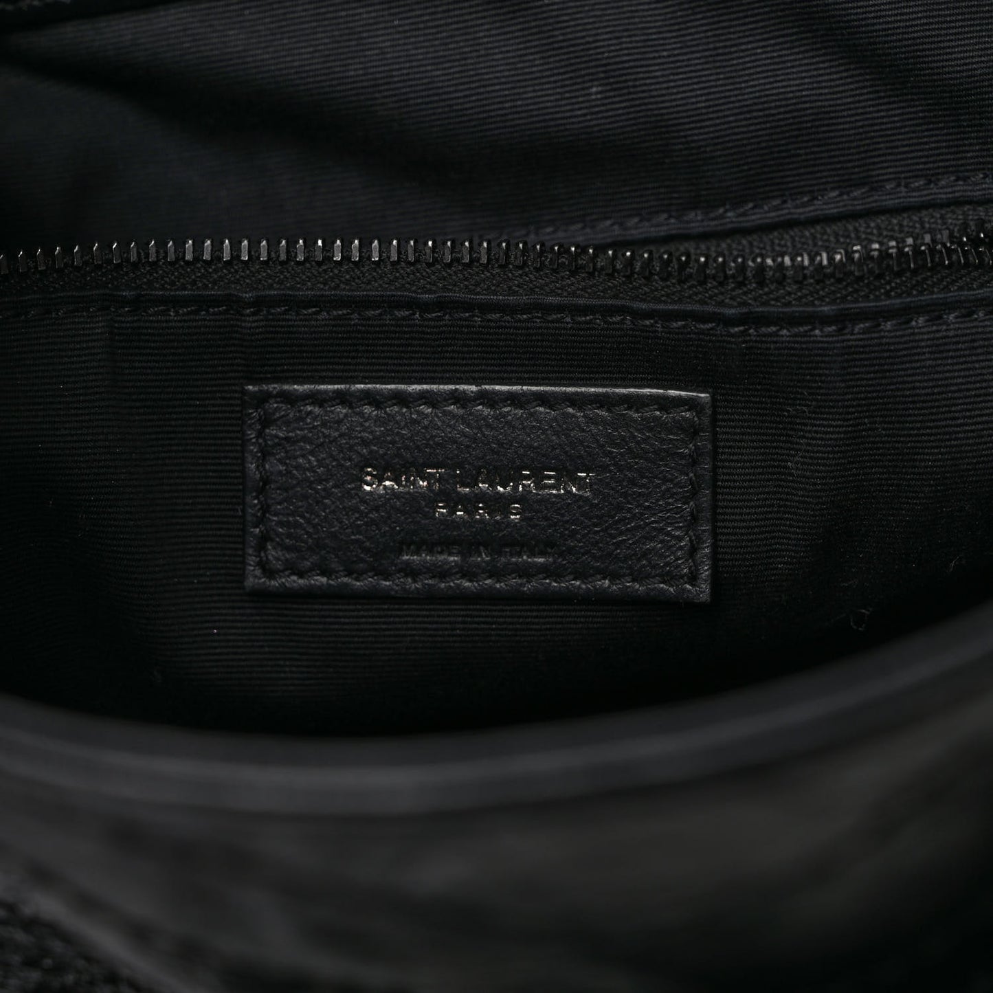 Crinkled Calfskin Matelasse Monogram Medium Niki Shopper Tote Black