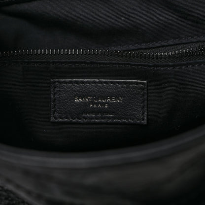 Saint Laurent Crinkled Calfskin Matelasse Monogram Medium Niki Shopper Tote Black 6 of 11