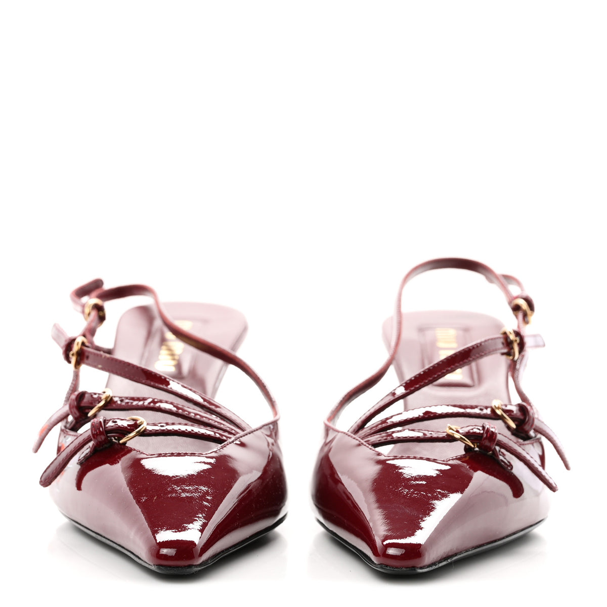 Miu Miu Vernice Buckle 55mm Slingback Pumps 39 Porpora 2 of 8