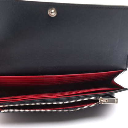 Celine Smooth Calfskin Piping Large Flap Multifunction Wallet Navy Blue 5 of 10