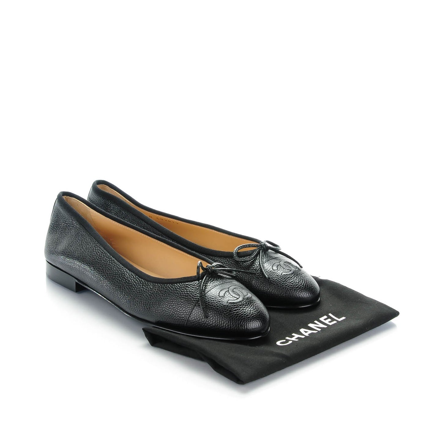 Caviar CC Cap Toe Ballerina Flats 39 Black