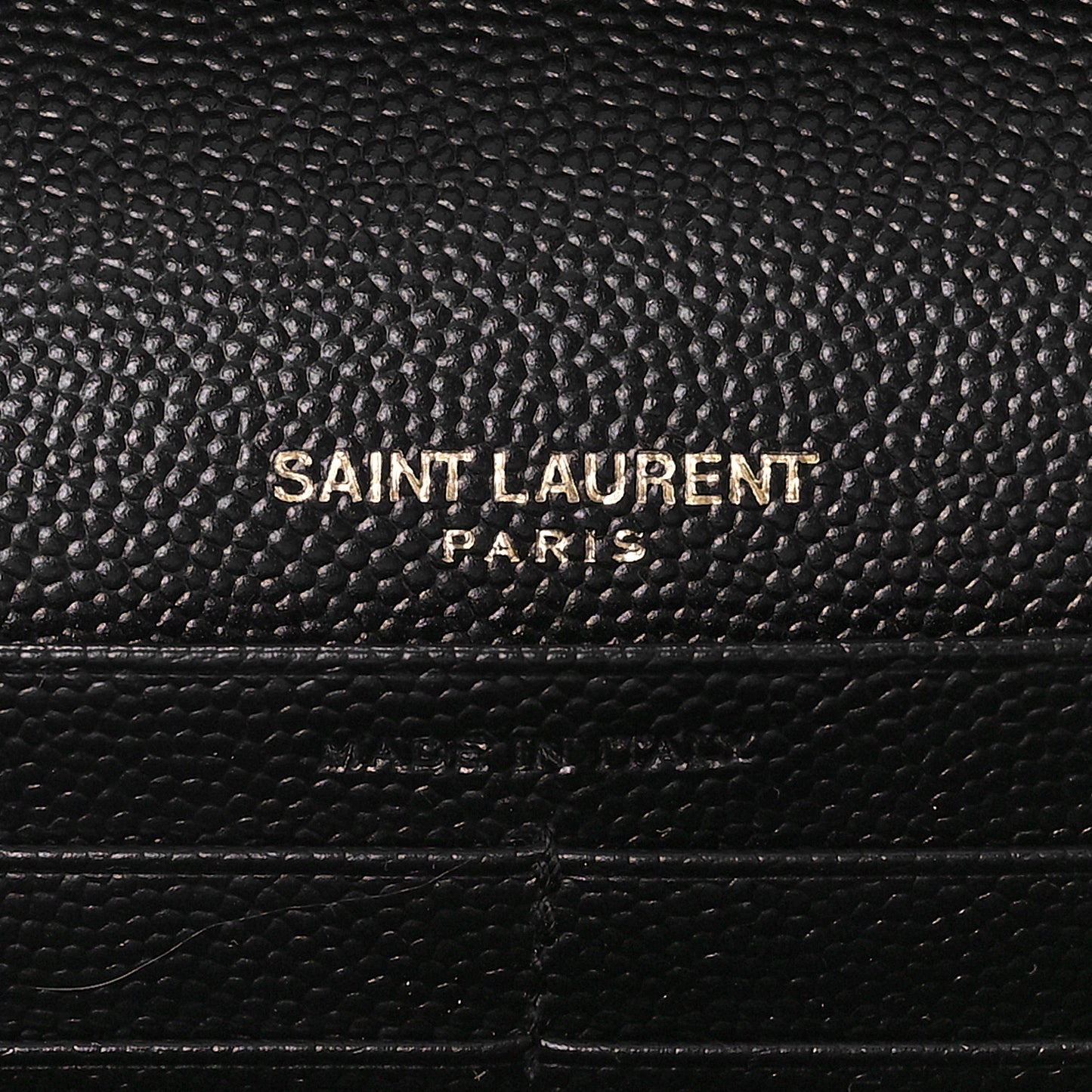 Grain De Poudre Matelasse Chevron Monogram Chain Wallet Black