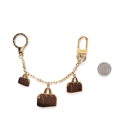 Louis Vuitton Monogram Iconic Speedy Bag Charm Chain Gold 2 of 4