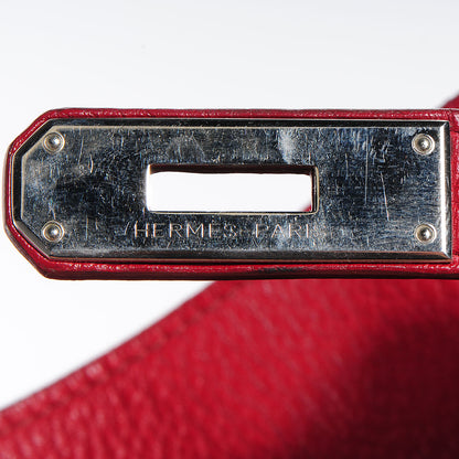 Hermes Taurillon Clemence Birkin 40 Rouge Garance 22 of 32
