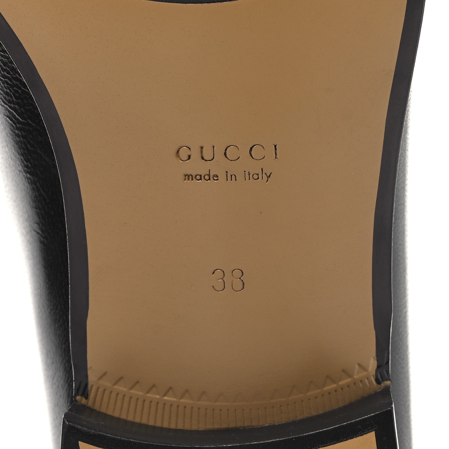 Gucci Goatskin Womens Horsebit Mid-Heel Loafers 38 Black 8 of 10