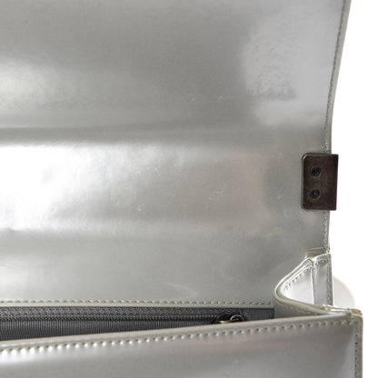 Chanel Iridescent Glazed Calfskin Medium Boy Flap Silver 10 of 14