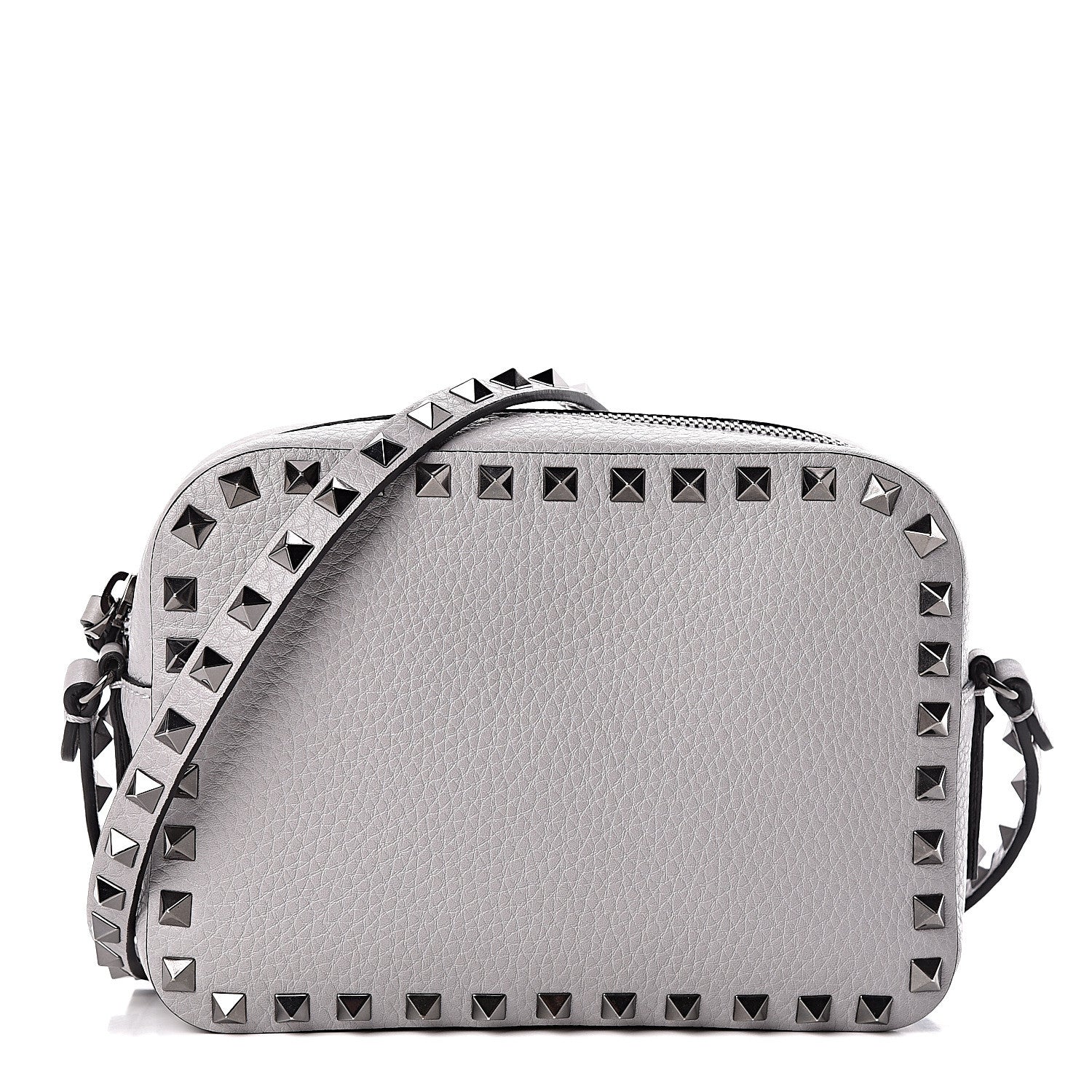 Valentino Garavani Calfskin Rockstud Camera Crossbody Bag Stone 1 of 9