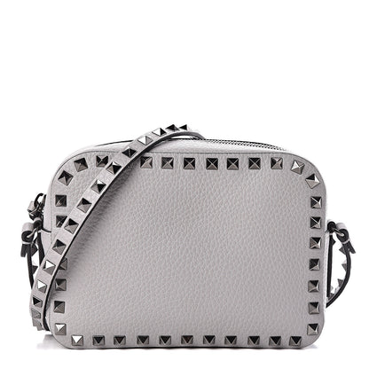 Valentino Garavani Calfskin Rockstud Camera Crossbody Bag Stone 1 of 9