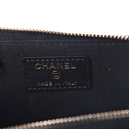 Chanel Caviar Camellia Embossed Key Holder Case Black 5 of 5