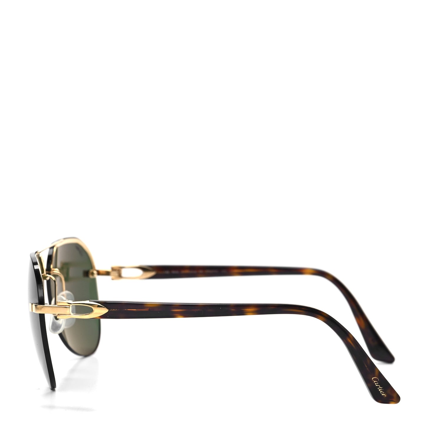 Mens Double Bridge Aviator Sunglasses Gold