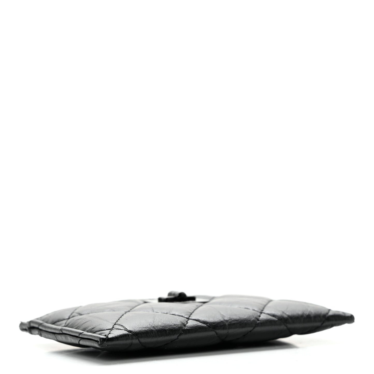 Aged Calfskin Quilted Reissue Card Holder So Black