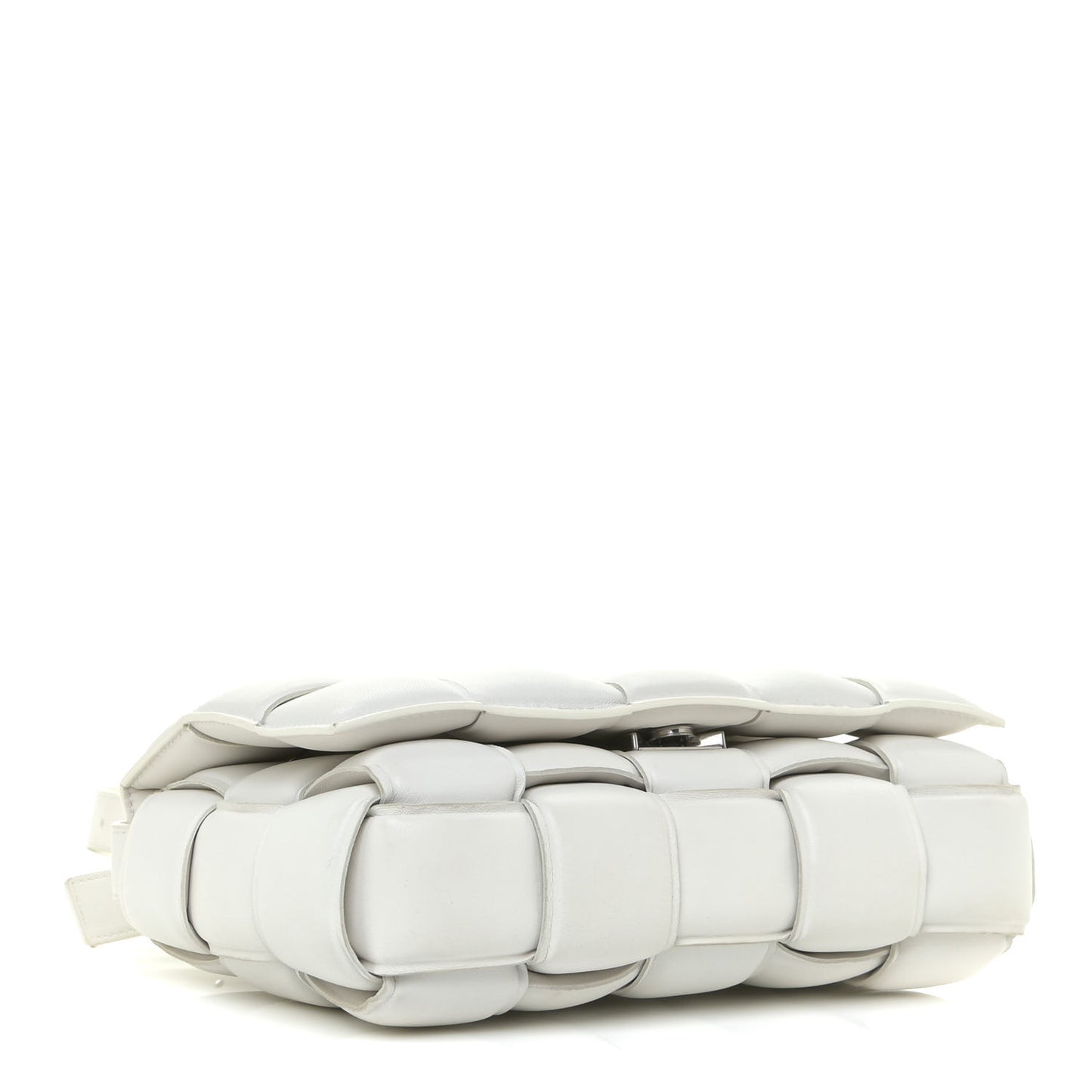 Nappa Maxi Intreccio Padded Cassette Crossbody Bag Chalk